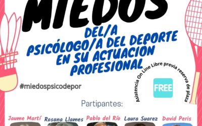 Video «MIEDOS del/la psicólogo/a del deporte en su actuación profesional» del 27 de marzo de 2021.