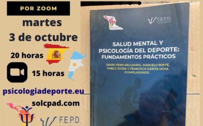 Presentación del libro Salud Mental y Psicología del Deporte: 3 de octubre 20 horas (h. esp. penínsular)