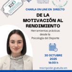 «De la Motivación al Rendimiento», charla gratuita on line, 30 octubre, 16 horas